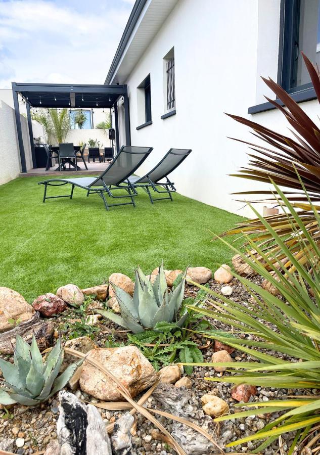Villa Contemporaine Avec Piscine Chauffee Proche Des Plages Sauvian Extérieur photo